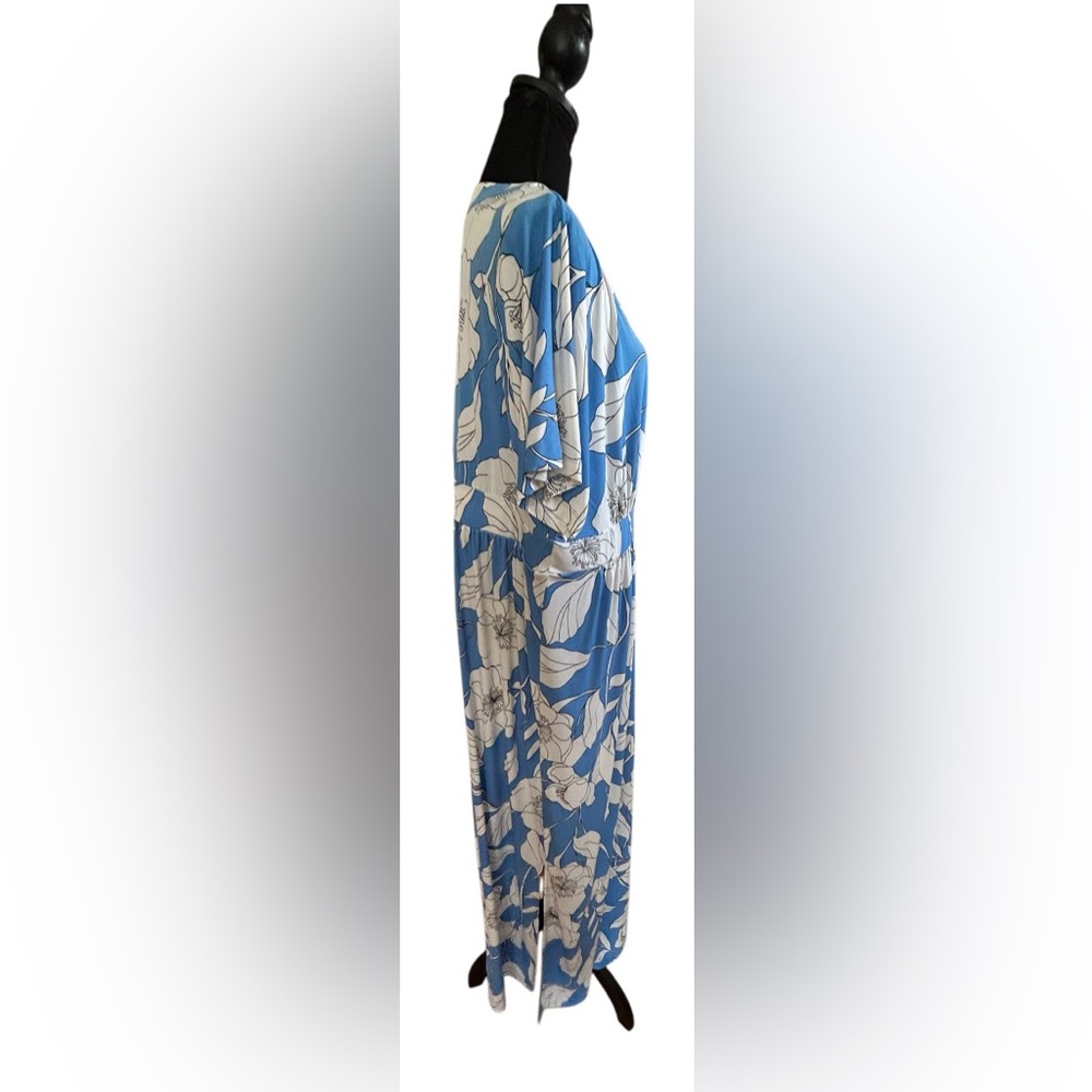 🩵 LONDON TIMES!! DROP SHOULDER MAXI DRESS! LIKE NEW! SIZE 2X - Picture 8 of 13